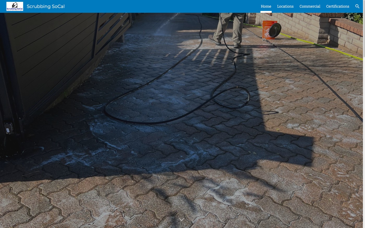 Scrubbing SoCal website, built by AR Marketing